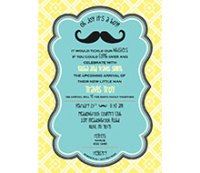 Little Man Mustache Baby Shower Printable Invitation